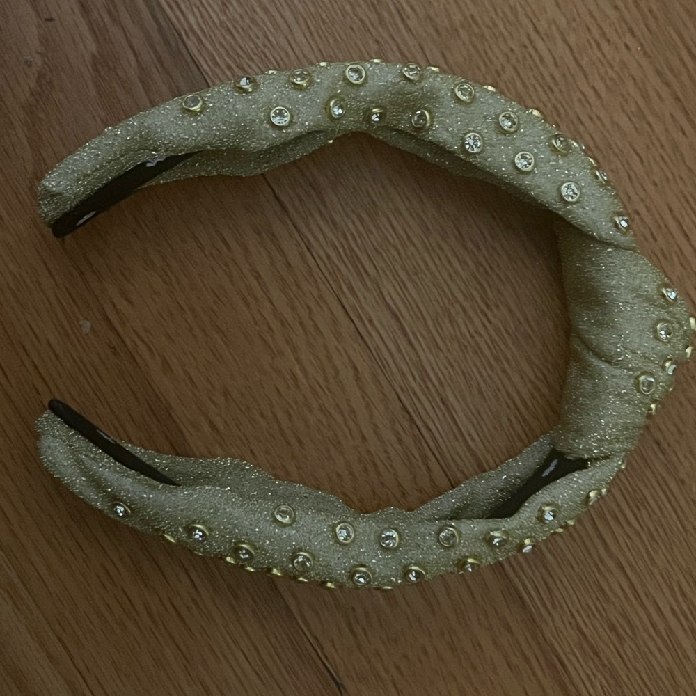 Lele Sadoughi x JCREW Gold metallic headband